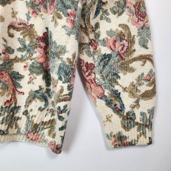 De Rotchild Sweater Womens M VTG Silk Blend Cottagecore Fairycore Shoulder Pads - Picture 7 of 15